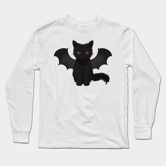 Bat cat Long Sleeve T-Shirt by swizrol